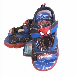 Spider-Man Light-up Velcro Sandals Blue, Red, 7